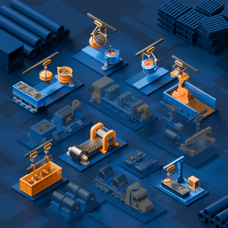 Map of the floor with Automation hotspots